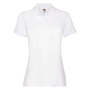 Fruit Of The Loom Premium naisten poolopaita - valkoinen