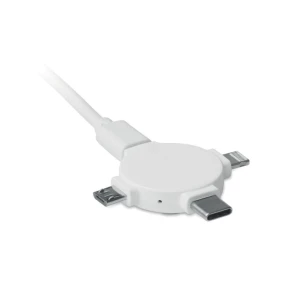 3-in-1-kaapelisovitin - LIGO CABLE - valkoinen