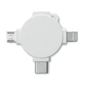 3-in-1-kaapelisovitin - LIGO CABLE - valkoinen