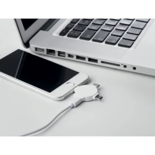3-in-1-kaapelisovitin - LIGO CABLE - valkoinen