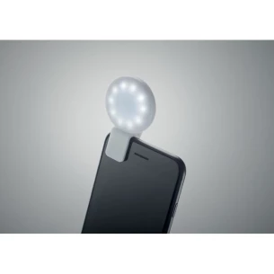 LED selfie-valo kiinnikkeellä - PINNY- valkoinen