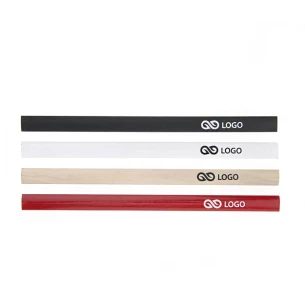 Logo painettu puusepän kynä - Beige