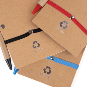 Eco2 muistilappu ja kynä - punainen