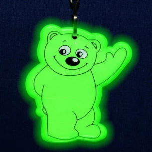 Heijastava nalle avaimenperä - vihreä