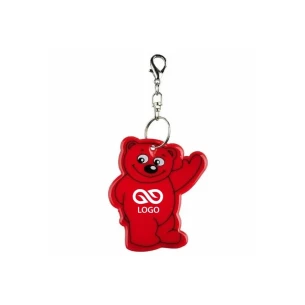 Heijastava nalle avaimenperä - punainen