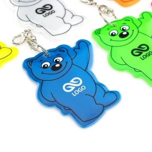 Heijastava nalle avaimenperä - punainen