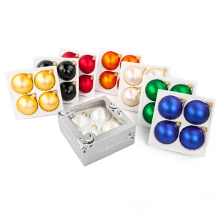 Joulupallo 80 mm – Ecru