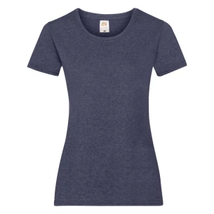 FOTL Lady-Fit ValueWeight T-paita - Navy Blue Melange
