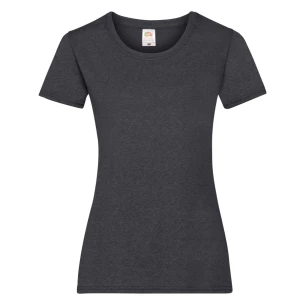 FOTL Lady-Fit ValueWeight T-paita - Tummanharmaa Melange