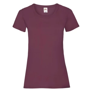FOTL Lady-Fit ValueWeight T-paita - burgundinpunainen