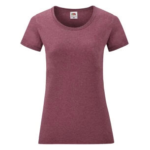 FOTL Lady-Fit ValueWeight T-paita - Maroon Melange
