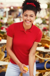 Naisten poolopaita 65-35 - Tumman keltainen