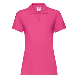 Fruit Of The Loom Premium naisten poolopaita - vaaleanpunainen