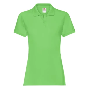 Fruit Of The Loom Premium naisten poolopaita - limenvihreä