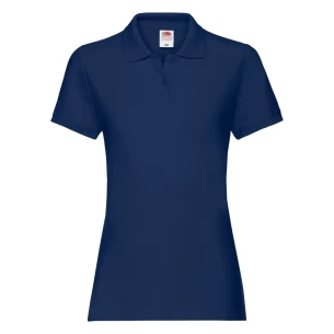 Fruit Of The Loom Premium naisten poolopaita - laivastonsininen