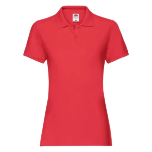 Fruit Of The Loom Premium naisten poolopaita - punainen