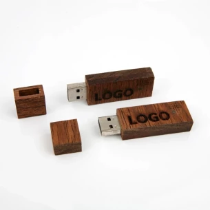 Wood 8Gb muistitikku - Beige